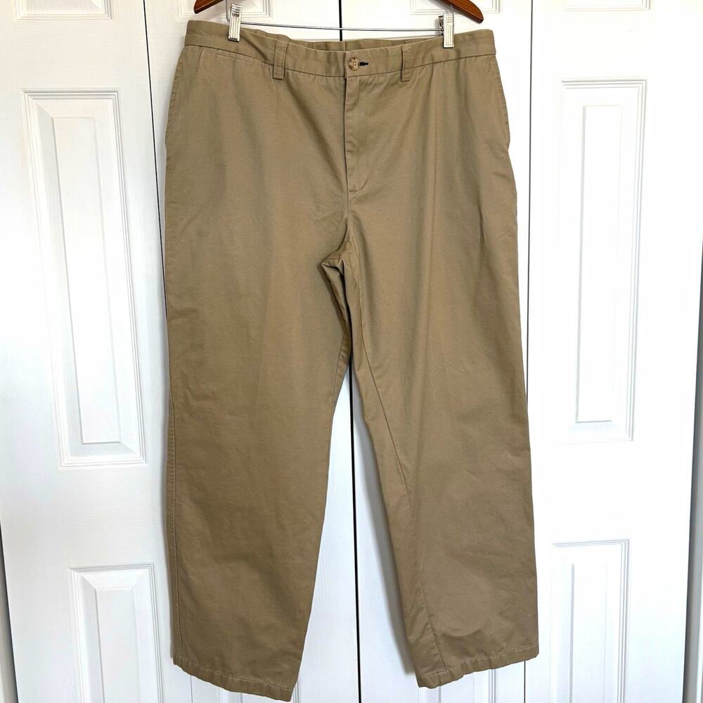 Duluth Trading Co. Men’s Middle Management Flat Chinos Khaki Dad Style 38 x 32